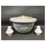 Vtg Grimwade's Quick Ceramic Pudding Boiler&