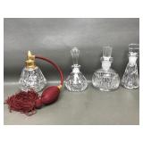 Vintage Crystal Perfume Bottles 1 Signed