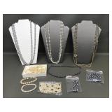 Vintage Costume Pearl Necklaces & More