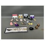 Vtg 80s Ceramic Earrings, Clip Ons & More!