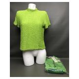 Qvc Short Sleeve Mockneck Bubble Lace Tee & More