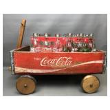 Vtg Coca Cola Wagon W Detroit Red Wings Glass