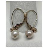 14k Gold & Pearl Earrings
