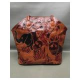 Vintage Ansun Leather Animal Motif Bag