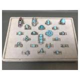 Southwestern Style Costume Jewelry Rings Assorted