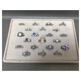 Mostly Modern Silver Tone Costume Jewelry Rings