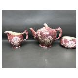 Royal Winton Teaware Set In Cranberry Brocade...