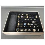 Vintage & Modern Gold Tone Costume Jewelry Rings