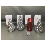 Silver Mercury Glass Xmas Trees &
