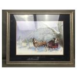 Framed & Numbered Victorian Sleigh Ride Print