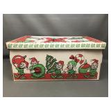 Vtg Folk Art Christmas, Avon & More In Retro Box