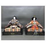 Vintage Japanese Emperor & Empress Dolls