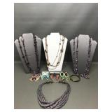 Bakelite Bangle, Bohemian Beaded Necklaces & More