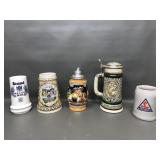 Vtg Luster German Beer Stein With Pewter Top&more!