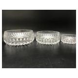 Gorham Crystal Bowls In Althea Pattern Set Of 3