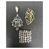 Weiss & More Vintage Rhinestone Brooch Pins