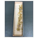 Kirks Folly Gold Tone Angel Charm Bracelet
