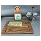 Vintage Mid-century Cheese Board & More