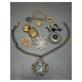 Vintage British Royal Themed Jewelry & Brass