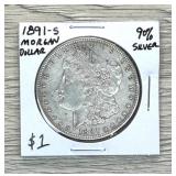 1891-S Morgan Dollar 90% Silver Coun
