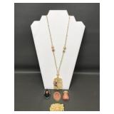 Vintage Celluloid & Plastic Costume Jewelry