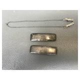 Edwardian Sterling Silver Chemise Clips & Hair