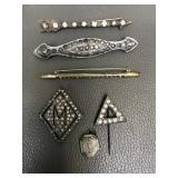 Art Deco Locket & Brooch Pins