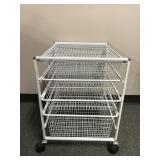 Heavy Duty Rolling 4 Drawer Utility Cart