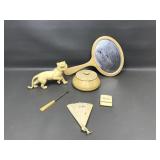 Vintage Handheld Celluloid Mirror & More Celluloid