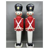 Vtg Blowmold Outdoor Christmas Soldier Decor