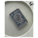 1 Gram .999 Fine Silver Bar