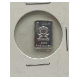 1 Gram .999 Fine Silver Bar