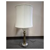 Vintage Brass & Crystal Table Lamp