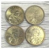 Lot of (4) Sacagawea Dollar Coins