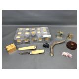 Vtg Fossils, Bone Handled Knife, Lucite Encased