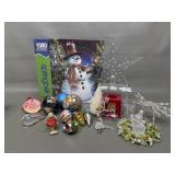1000 Pc Snowman Puzzle New, + Holiday Ornaments