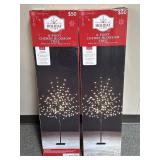 2 Holiday Time 6 Ft Cherry Blossom In/out Led Tree