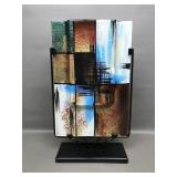 Jasmine Art Glass Multi-colored Abstract Brutalist