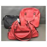 Sears Vintage Style Red Luggage Bag/tote & More