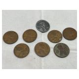 1943 Steel Penny & Wheat Pennies