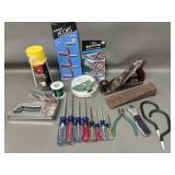 Vintage Wood Planner, Staple Gun & More Hand Tools