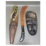 Wooden Punta Cana Masks & Sword Souvenirs