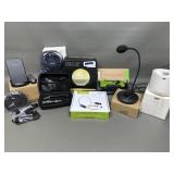 Unbranded Mini Electronics Including Crank Radio,