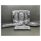 Arthur Collections Silver-tone Metal Serving Trays