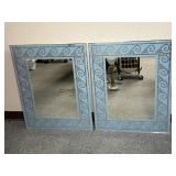 Sea Glass Floral Wall Mirrors 22in By 28in