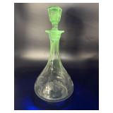 Vintage Maganese Glass Glowing Decanter