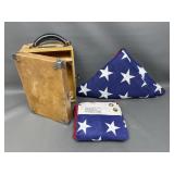 Simplex Time Recorder Box & American Flags