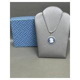 Wedgwood Jasperware Cameo Pendant On Sar Cov