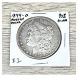 1899-O Morgan Dollar 90% Silver Coin