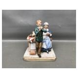 Vtg 1983 Normal Rockwell Sculpture Helping Mother